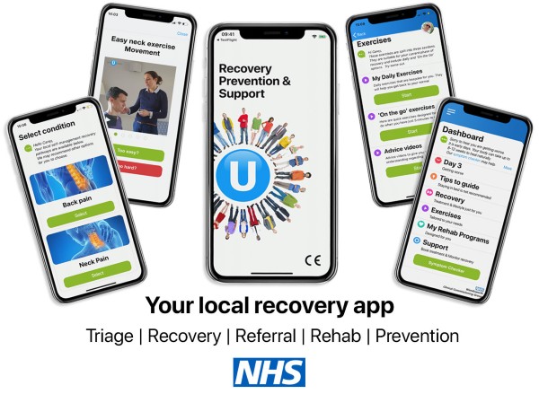 Image Representing Get Better App, with the wording " Your local recovery app, Triage, Recovery, Referral, Rehab, Prevention